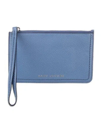 Pre-owned Marc Jacobs Leather Wristlet In Blue