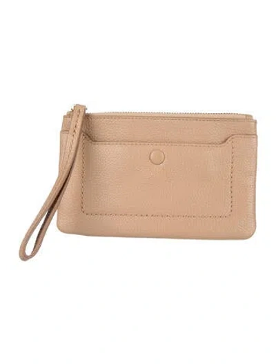 Pre-owned Marc Jacobs Leather Wristlet In Neutrals