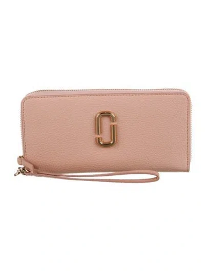 Pre-owned Marc Jacobs Leather Wristlet In Pink