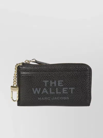 Marc Jacobs Leather Zip Wallet In Black
