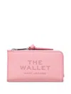 Marc Jacobs Leather Zip Wallet In Pink