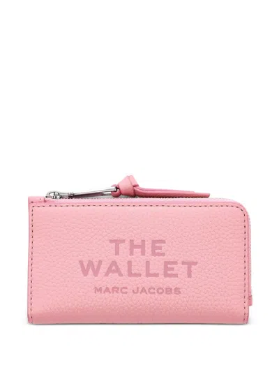 Marc Jacobs Leather Zip Wallet In Pink