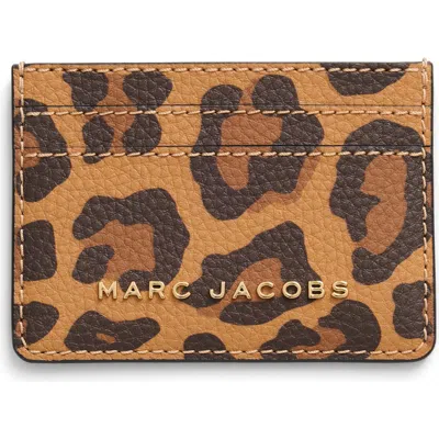 Marc Jacobs Leopard Print Groove Card Case In Leopard Multi