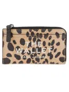 Marc Jacobs Leopard Print Leather Wallet With Zip Closure
