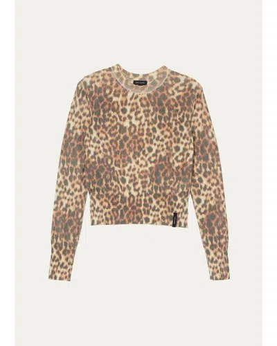 Marc Jacobs Leopard-print Cotton Sweater In Multi