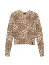 Marc Jacobs Leopard-print Cotton Sweater In Brown