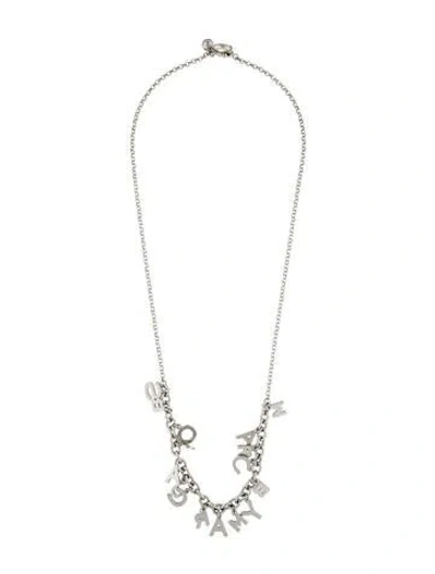 Pre-owned Marc Jacobs Letter Logo Charm Necklace In Multicolor