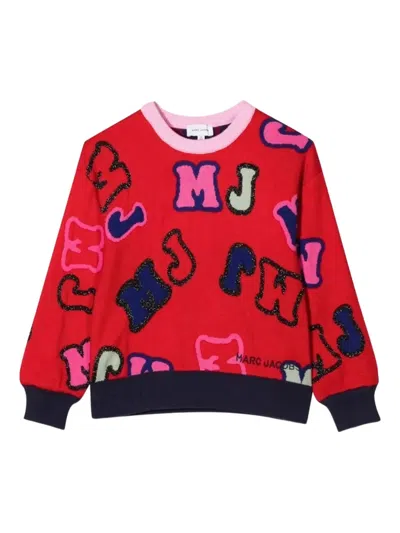 Marc Jacobs Babies' Lettering Design Sweater In Red