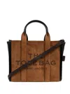 Marc Jacobs The Medium Suede Leather Blocked Tote Bag In Brown