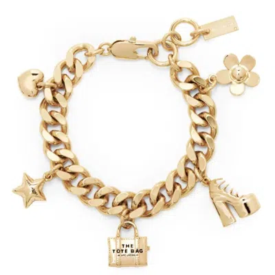Marc Jacobs Light Antique Gold The Mini Icon Charm Bracelet