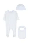 Marc Jacobs Light Blue Babygrow Set For Baby Boy With Logo In Gray
