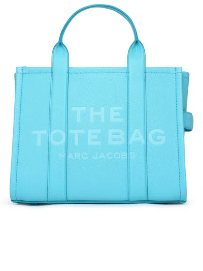 Marc Jacobs Light Blue Leather Midi Tote Bag