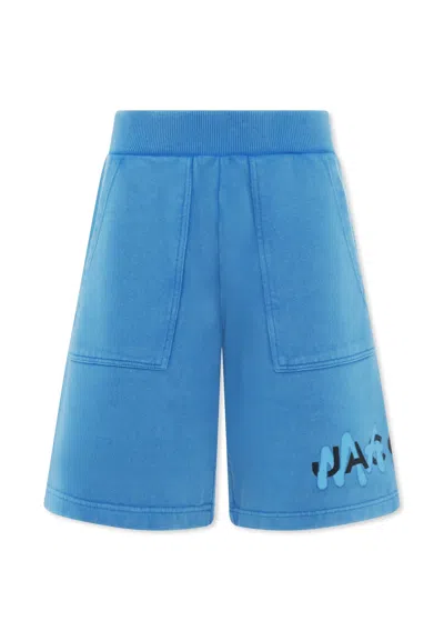 Marc Jacobs Kids' Light Blue Shorts For Boy With Logo