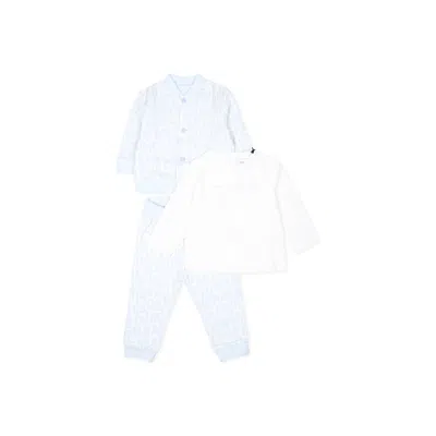 Marc Jacobs Light Blue Suit For Baby Boy With Logo