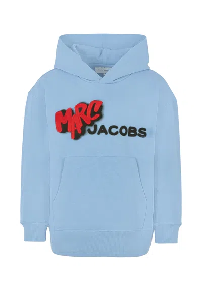 Marc Jacobs Kids' Light Blue Sweatshirt For Boy With Logo