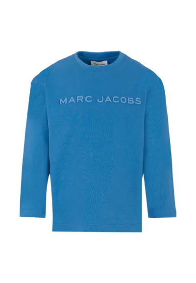 Marc Jacobs Kids' Light Blue T-shirt For Boy With Logo
