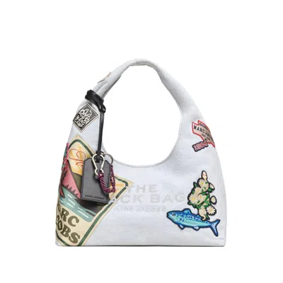 MARC JACOBS LIGHT BLUE THE CAMP PATCHWORK LARGE HOBO