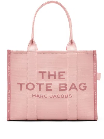 MARC JACOBS LIGHT PINK THE LARGE JACQUARD TOTE