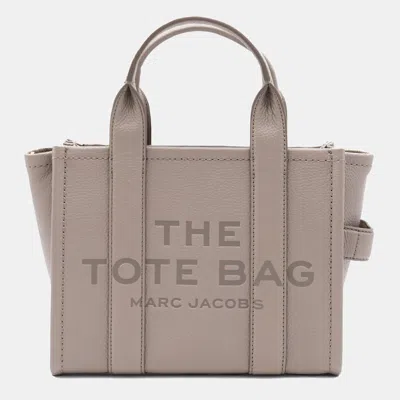 Marc Jacobs Ligth Grey Leather The Small Tote Bag In Gray