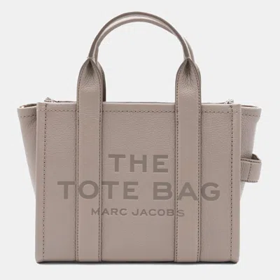 MARC JACOBS MARC JACOBS LIGTH GREY LEATHER THE SMALL TOTE BAG