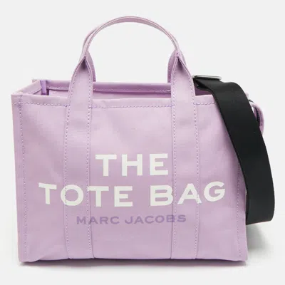 Pre-owned Marc Jacobs Lilac/black Canvas Medium The Tote Bag In Purple