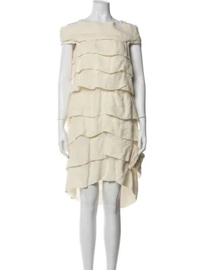 Pre-owned Marc Jacobs Linen Midi Length Dress In Neutrals