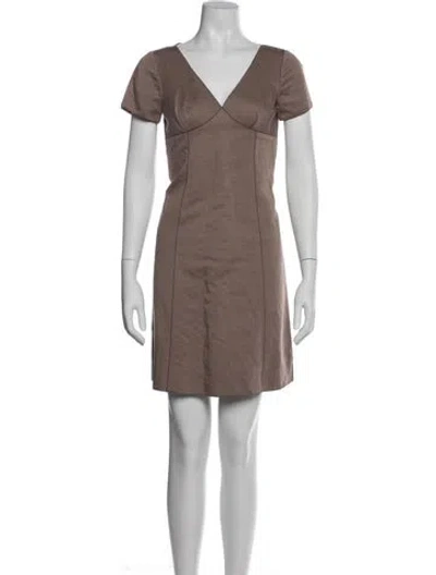 Pre-owned Marc Jacobs Linen Mini Dress In Neutral