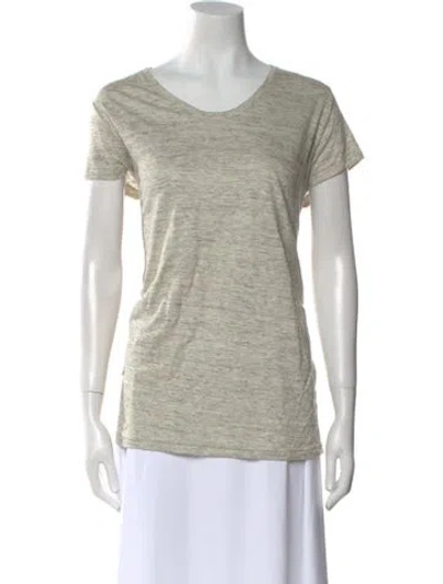 Pre-owned Marc Jacobs Linen Scoop Neck Sweater In Gray