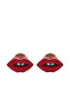 Marc Jacobs Lips Stud Earrings In Gold
