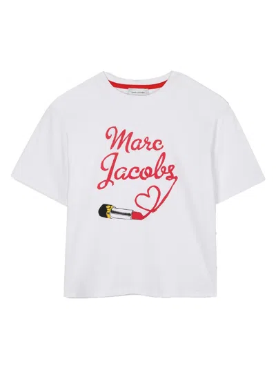 Marc Jacobs "lipgloss" Logo T-shirt In White