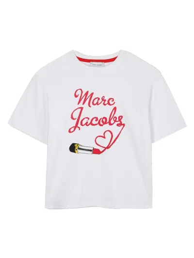 Marc Jacobs "lipgloss" Logo T-shirt In White