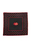 Marc Jacobs Black Blurred Lips Square Scarf In Black