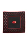 Marc Jacobs Black Blurred Lips Square Scarf In Black