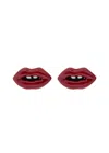 Marc Jacobs Lips Stud Earrings In Gold