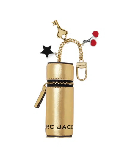 Marc Jacobs Lipstick Case Bag Charm In Gold