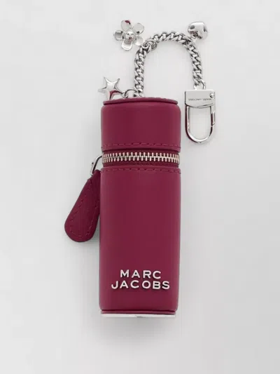Marc Jacobs Lipstick Holder Charm Flower Star Chain Keychain In Brown