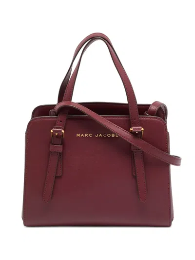 Pre-owned Marc Jacobs Little Big Shot Leather Tote Bag In Red