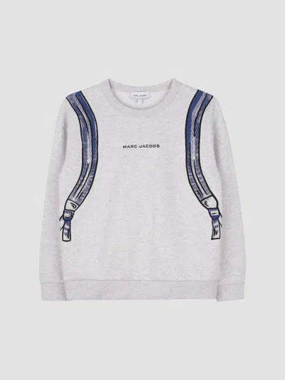 Marc Jacobs Little Boy's & Boy's Backpack Graphic Crewneck Sweatshirt In Gray