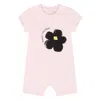 Marc Jacobs Little  Daisy Print Cotton Romper In Multi