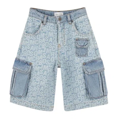 Marc Jacobs Little  Denim Cotton Shorts In Blue