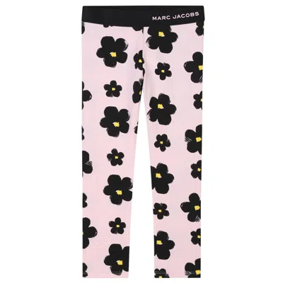 Marc Jacobs Little  Daisy-print Cotton Leggings In Pink
