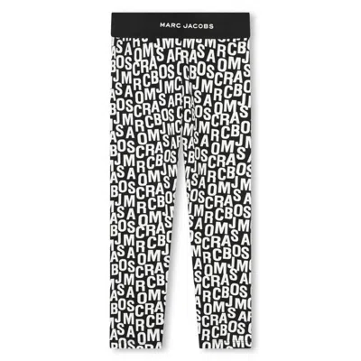 MARC JACOBS LITTLE MARC JACOBS KIDS MONOGRAM LOGO LEGGINGS