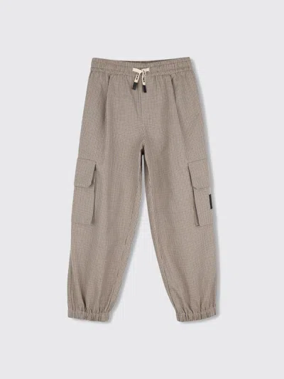 Marc Jacobs Kids' Check-pattern Cargo Pants In Brown