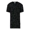 Marc Jacobs Little  Short Sleeve Cotton Dress In Black