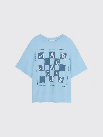 MARC JACOBS LITTLE MARC JACOBS T-SHIRT KIDS COLOR GNAWED BLUE