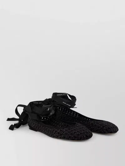 Marc Jacobs Logo Ballerina Shoes In Black