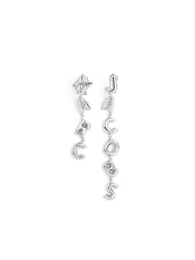 MARC JACOBS MARC JACOBS LOGO BALLOON HOOP EARRINGS