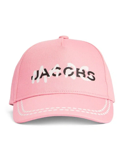 Marc Jacobs Kids' Logo Baseball Cap In Pink