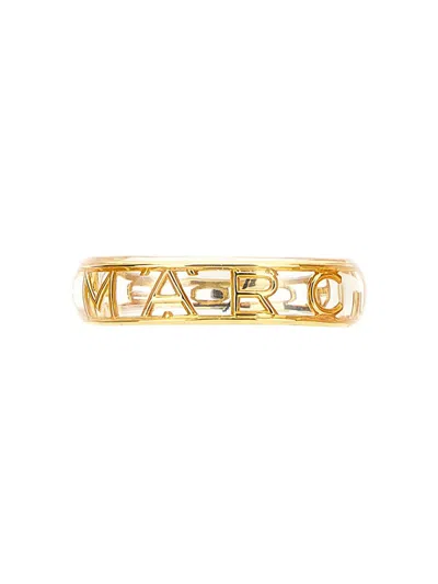 Marc Jacobs The Monogram Bangle Bracelet In Gold