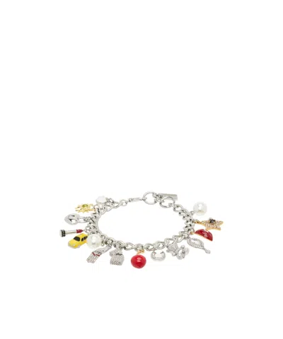 Marc Jacobs Logo Bracelet In Silver